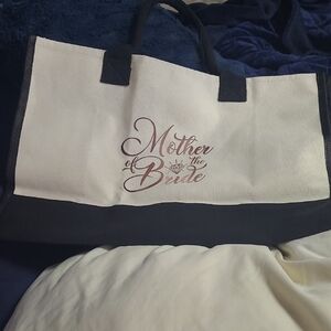 Elegant Mother of the Bride Tote Bag - Black and Cream